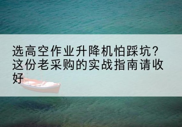 醴陵高空作业升降机厂家推荐-选高空作业升降机怕踩坑？这份老采购的实战指南请收好